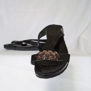 Helens Heart Flat Strappy Embellished Wedge Sandal